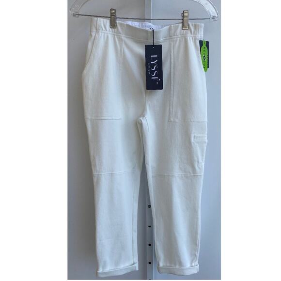 NWT Lysse Repreve Summer Crop Cargo Jogger White Sold Out In Store sz S - Picture 2 of 13